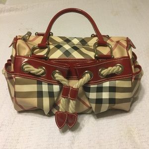 Burberry Large Nova Check Double Shoulder Bag